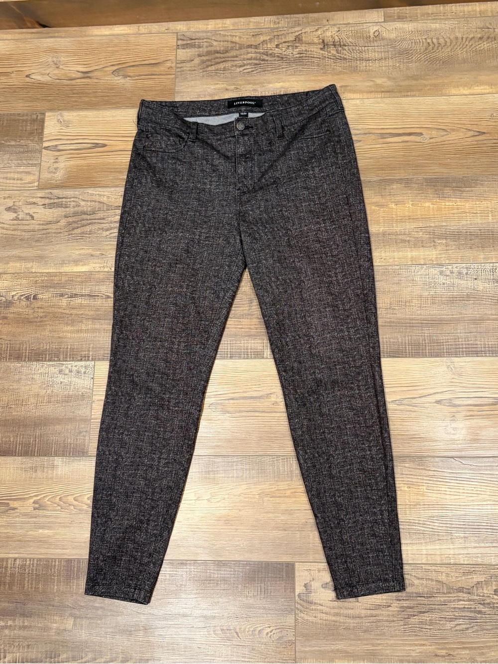 Liverpool Skinny Pants in Charcoal Tweed Coloring Sz 12/31W